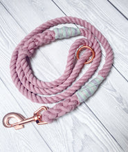 Load image into Gallery viewer, 10mm Dusty Rose Clip Rope Lead