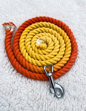 Load image into Gallery viewer, 4ft long 12mm Sun Burst Hand Ombre Dyed Rope Lead