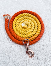 Load image into Gallery viewer, 4ft long 12mm Sun Burst Hand Ombre Dyed Rope Lead
