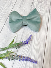 Load image into Gallery viewer, Duck Egg Luxe velvet dog bow tie