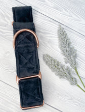 Load image into Gallery viewer, Black Luxe Velvet Martingale collar