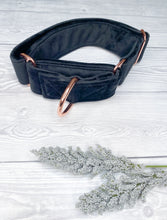 Load image into Gallery viewer, Black Luxe Velvet Martingale collar