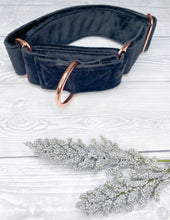 Load image into Gallery viewer, Black Luxe Velvet Martingale collar