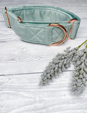 Load image into Gallery viewer, Duck Egg Luxe Velvet Martingale collar