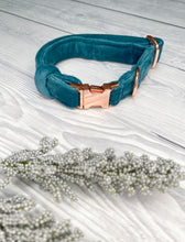 Load image into Gallery viewer, Teal Luxe Velvet Collar