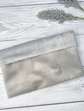 Load image into Gallery viewer, Light Grey Luxe Velvet snood