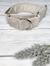 Load image into Gallery viewer, Light Grey Luxe Velvet Martingale collar