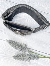 Load image into Gallery viewer, Dark Grey Luxe Velvet Martingale collar