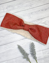 Load image into Gallery viewer, Pomegranate Tweed Ear Warmers