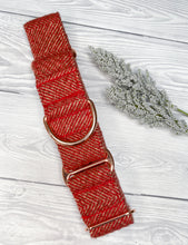 Load image into Gallery viewer, Pomegranate Tweed Martingale collar
