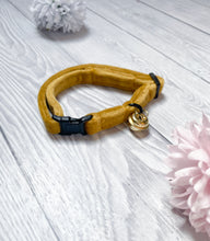 Load image into Gallery viewer, Mustard Luxe velvet cat collar