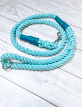 Load image into Gallery viewer, 3.5ft Super Soft 12mm Aqua Rope Lead