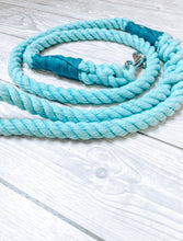 Load image into Gallery viewer, 3.5ft Super Soft 12mm Aqua Rope Lead