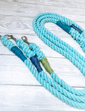 Load image into Gallery viewer, 3.5ft Super Soft 12mm Aqua Rope Lead