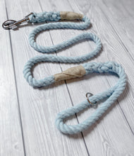 Load image into Gallery viewer, 10mm Pastel Sky Blue Clip Rope Lead