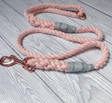 Load image into Gallery viewer, 10mm Pastel Blush Clip Rope Lead