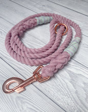 Load image into Gallery viewer, 10mm Dusty Rose Clip Rope Lead