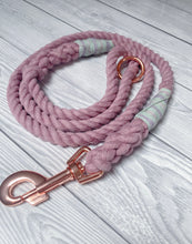 Load image into Gallery viewer, 10mm Dusty Rose Clip Rope Lead