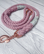 Load image into Gallery viewer, 10mm Dusty Rose Clip Rope Lead