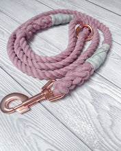 Load image into Gallery viewer, 10mm Dusty Rose Clip Rope Lead