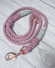 Load image into Gallery viewer, 10mm Dusty Rose Clip Rope Lead