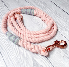Load image into Gallery viewer, 10mm Pastel Blush Clip Rope Lead