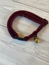 Load image into Gallery viewer, Burgundy Luxe velvet cat collar