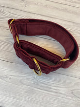 Load image into Gallery viewer, Burgundy Luxe Velvet Martingale collar
