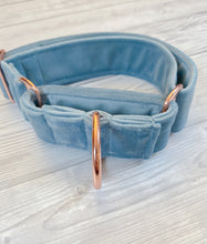 Load image into Gallery viewer, Cerulean Luxe Velvet Martingale collar