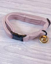 Load image into Gallery viewer, Pastel Pink Luxe velvet cat collar