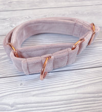 Load image into Gallery viewer, Pastel Pink Luxe Velvet Martingale collar