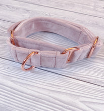 Load image into Gallery viewer, Pastel Pink Luxe Velvet Martingale collar