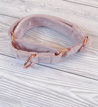 Load image into Gallery viewer, Pastel Pink Luxe Velvet Martingale collar