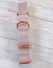 Load image into Gallery viewer, Pastel Pink Luxe Velvet Martingale collar