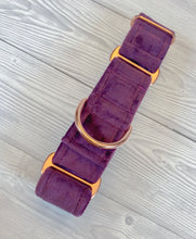 Load image into Gallery viewer, Plum Luxe Velvet Martingale collar
