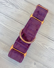 Load image into Gallery viewer, Plum Luxe Velvet Martingale collar
