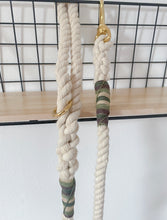 Load image into Gallery viewer, 10mm Natural Clip Rope Lead