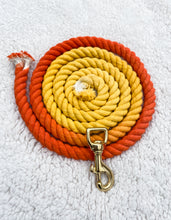 Load image into Gallery viewer, 4ft long 12mm Sun Burst Hand Ombre Dyed Rope Lead

