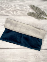 Load image into Gallery viewer, Navy Luxe Velvet snood
