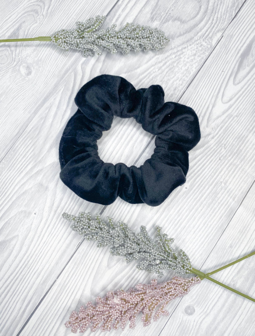 Black Luxe Velvet Scrunchie