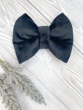 Load image into Gallery viewer, Black Luxe Velvet Bow Tie
