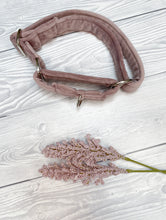 Load image into Gallery viewer, Blush Luxe Velvet Martingale collar
