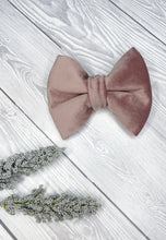 Load image into Gallery viewer, Blush Luxe Velvet Bow Tie
