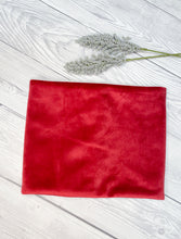 Load image into Gallery viewer, Red Luxe Velvet snood

