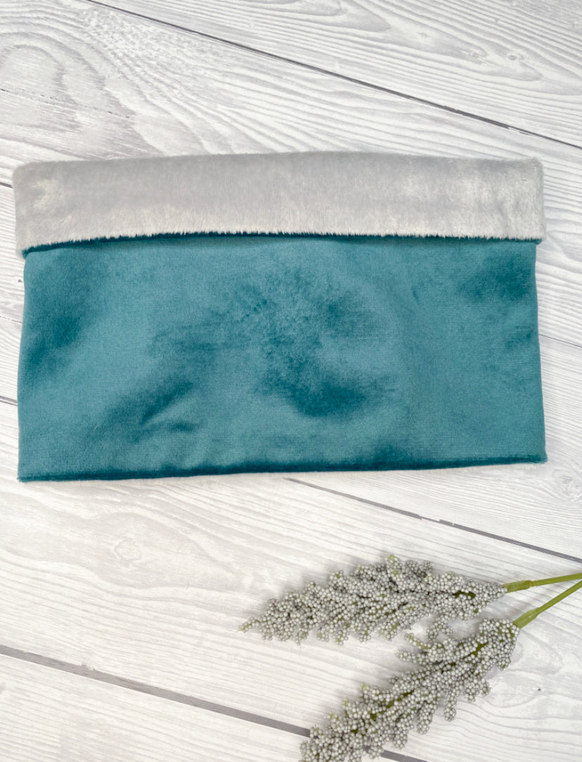 Teal Luxe Velvet snood