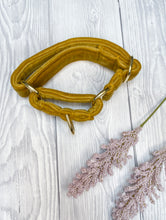 Load image into Gallery viewer, Mustard Luxe Velvet Martingale collar
