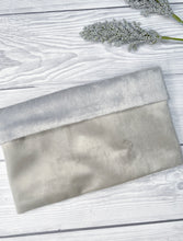Load image into Gallery viewer, Light Grey Luxe Velvet snood
