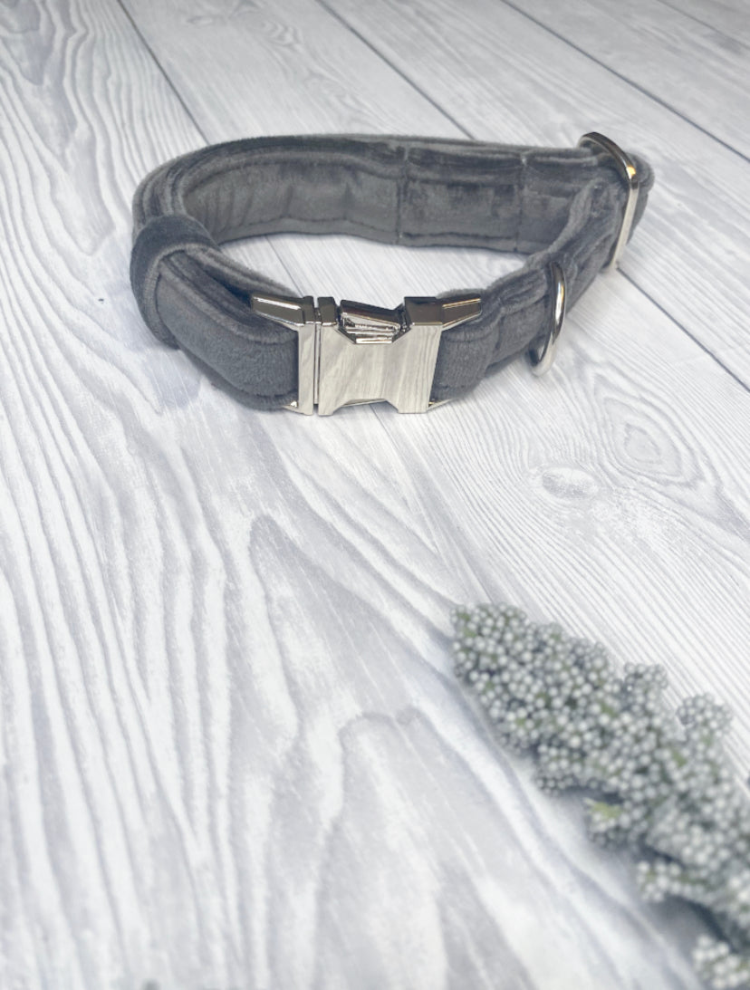 Dark Grey Luxe Velvet Collar