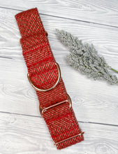 Load image into Gallery viewer, Pomegranate Tweed Martingale collar

