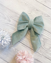 Load image into Gallery viewer, Duck Egg Luxe Velvet Sailor Bow
